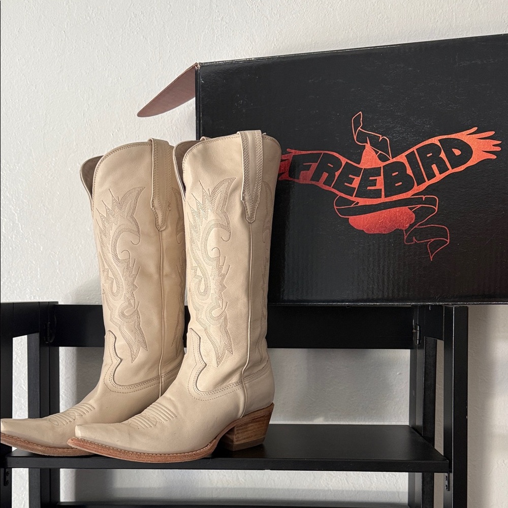 Freebird Beige Woodland cowboy Boots